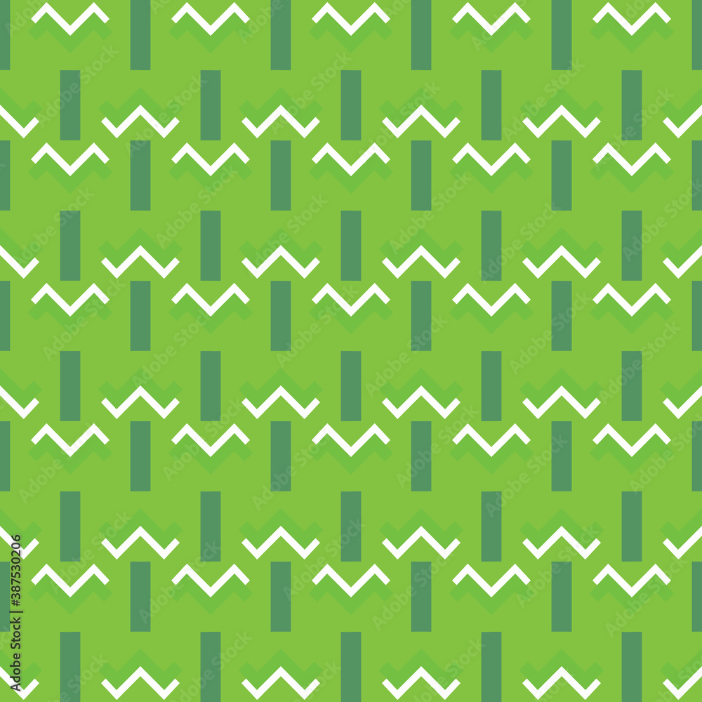 Vector seamless pattern texture background with geometric shapes, colored in green, white colors. Vector seamless pattern texture background with geometric shapes, colored in green, white colors.
