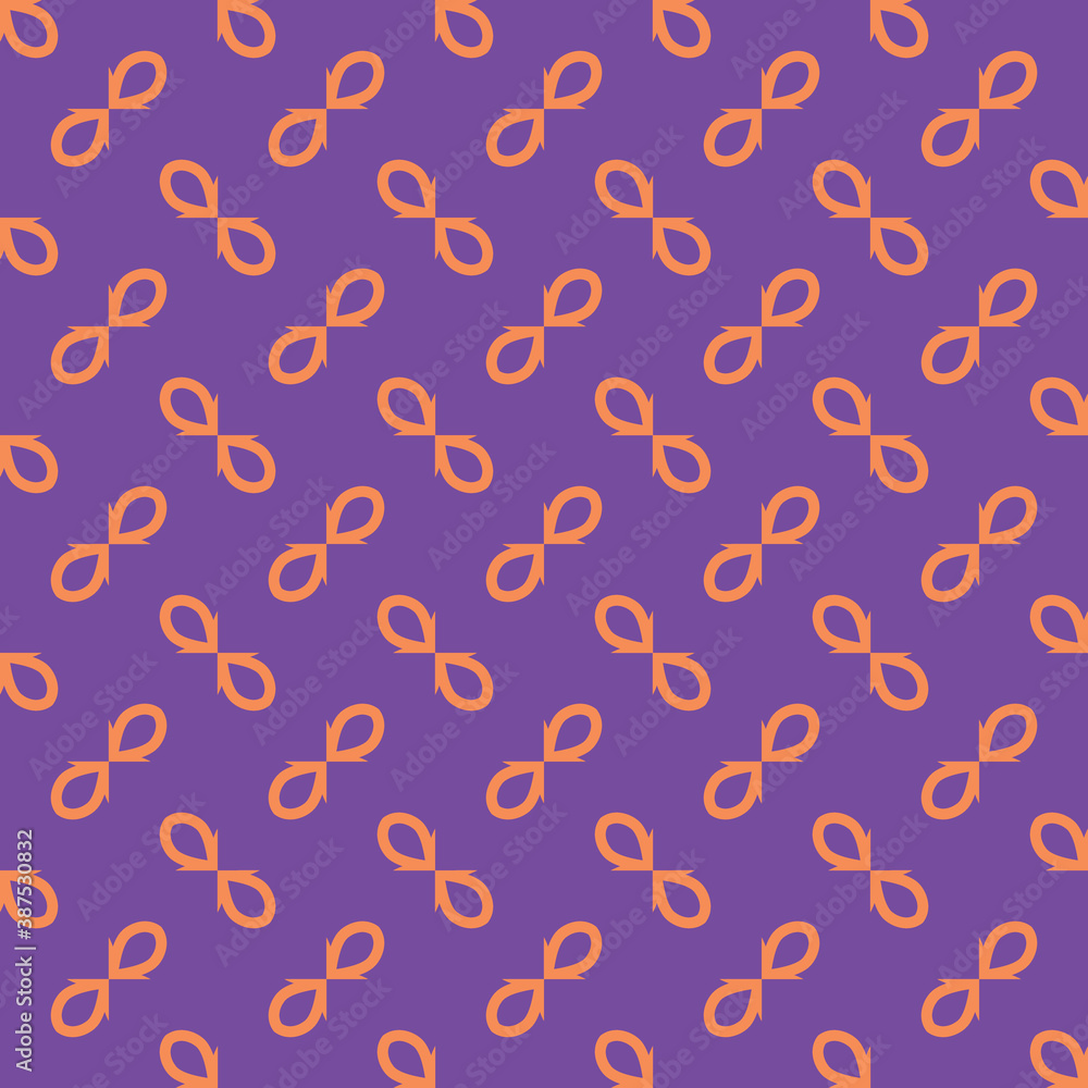 Vector seamless pattern texture background with geometric shapes, colored in purple, orange colors. Vector seamless pattern texture background with geometric shapes, colored in purple, orange colors.