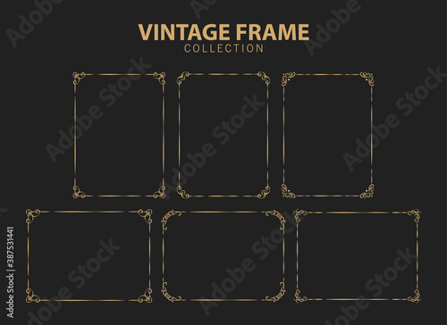 Luxury vintage ornamental frame collection