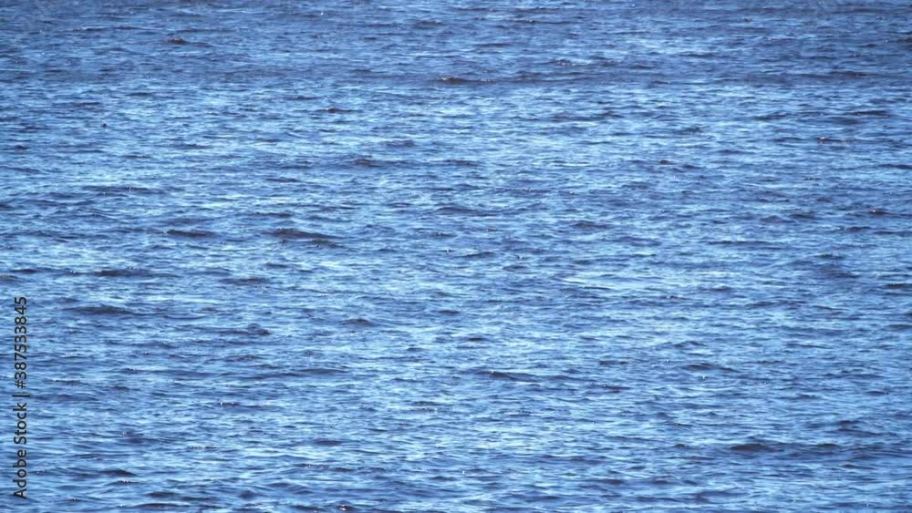 4K - Background of blue waves. Wide shot 4K - Background of blue waves. Wide shot