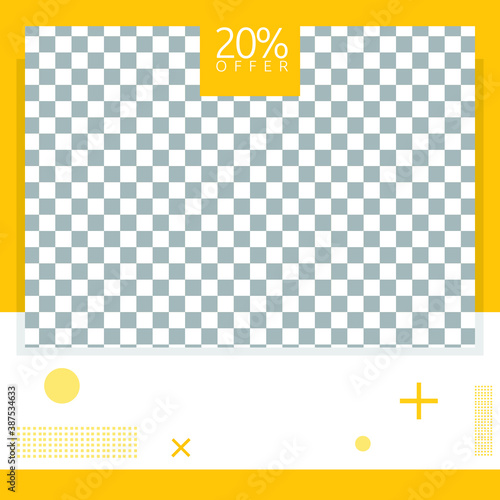 Social media post background for ads, sale discount