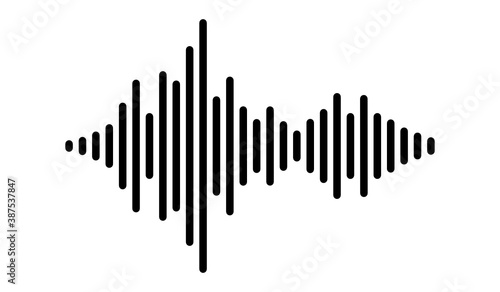 Sound wave symbol. Analog and digital audio signal