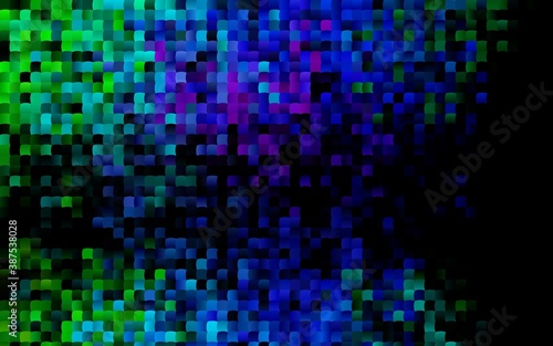 Dark Multicolor, Rainbow vector background with rectangles.