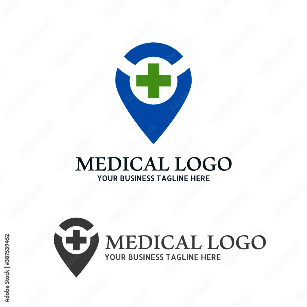 Obraz premium Medical health-care logo design template. Health Care Vector Logo Template. Medical pharmacy logo design.