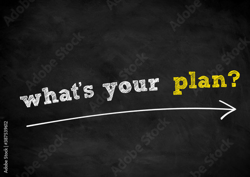 what is your plan - chalkboard written concept