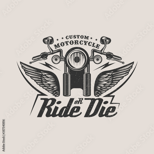 Custom Motorcycle Vintage Badge Emblem