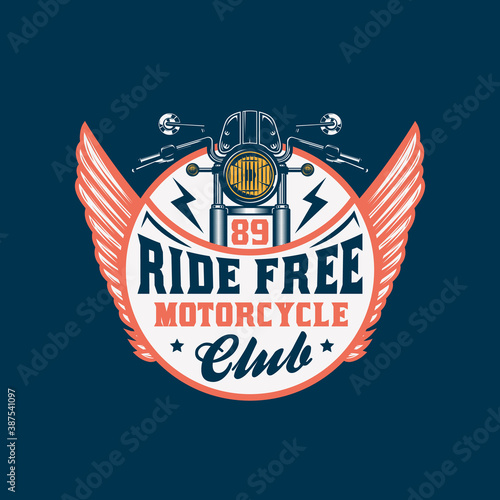 Custom Motorcycle Vintage Badge Emblem