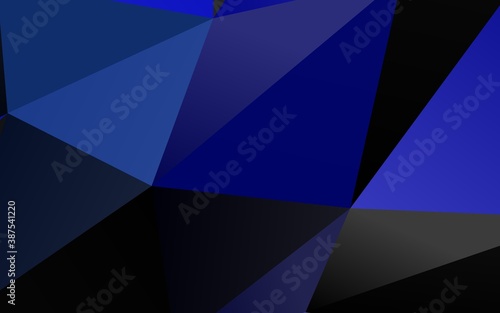 Dark BLUE vector abstract mosaic backdrop. © Dmitry