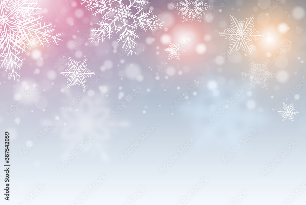 Christmas background with snowflakes, winter snow background, vector illustration Christmas background with snowflakes, winter snow background, vector illustration