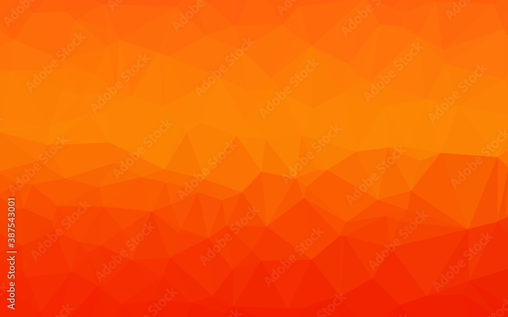 Light Orange vector triangle mosaic texture. Light Orange vector triangle mosaic texture.