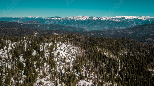 Seqoia national park landscape with snow photo
