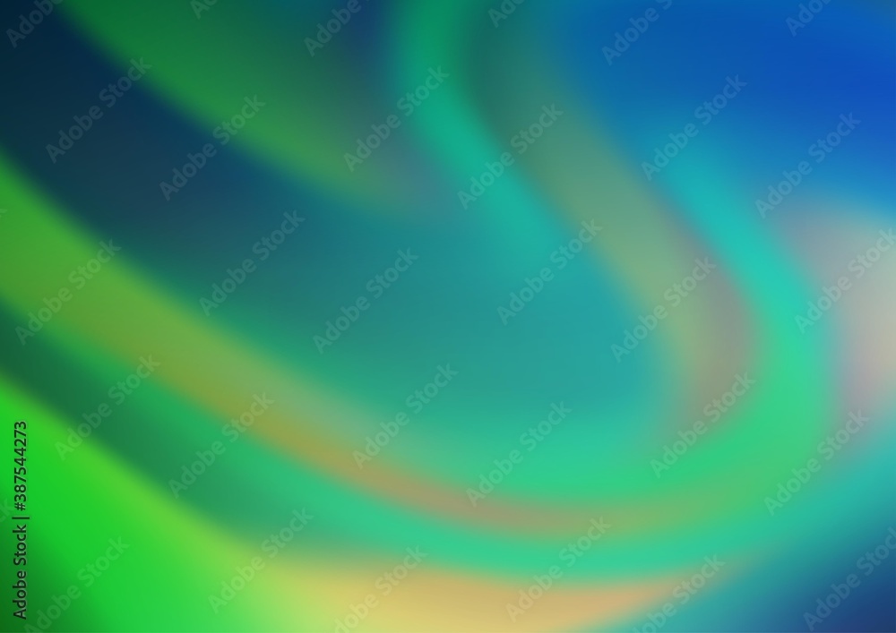 Obraz premium Light Blue, Green vector blurred bright template.