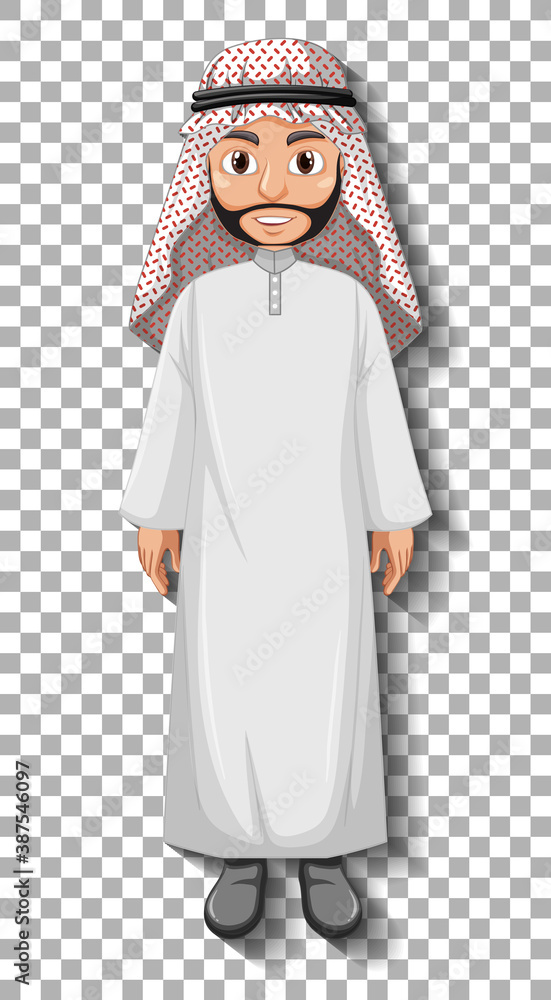Arab man cartoon character