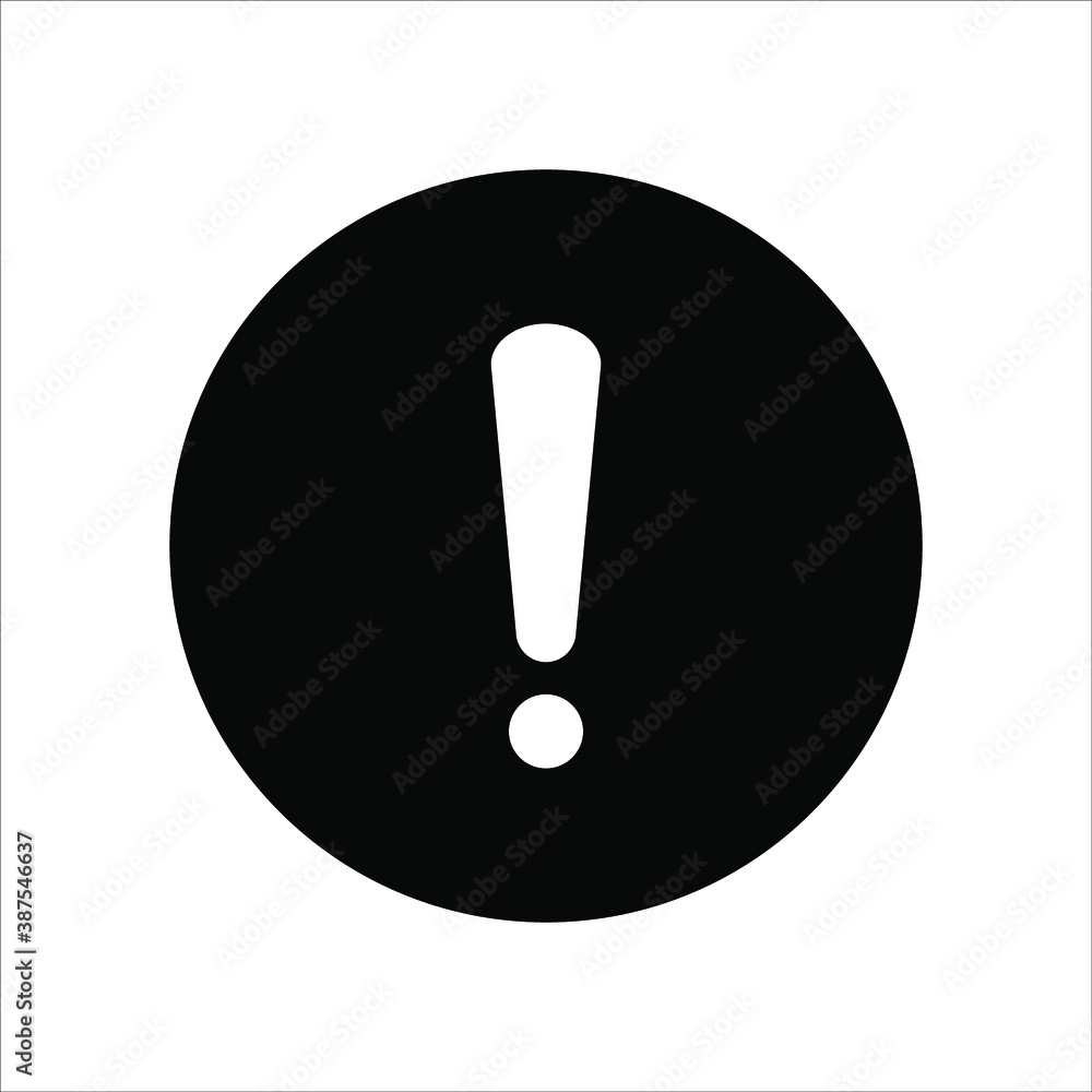 Warning icon vector modern design in trendy style for web site and mobile app on white background Warning icon vector modern design in trendy style for web site and mobile app on white background