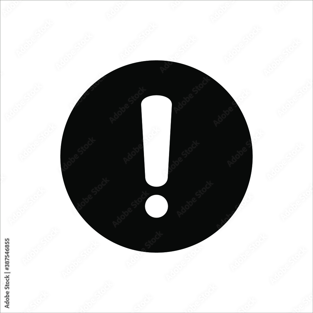 Warning icon vector modern design in trendy style for web site and mobile app on white background Warning icon vector modern design in trendy style for web site and mobile app on white background