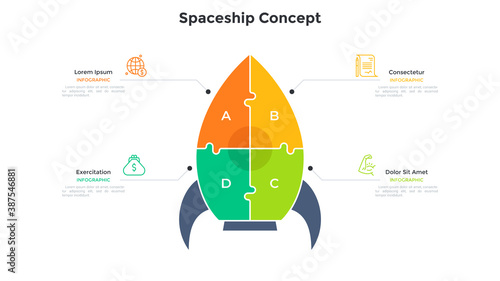 Flat Infographic Vector Template