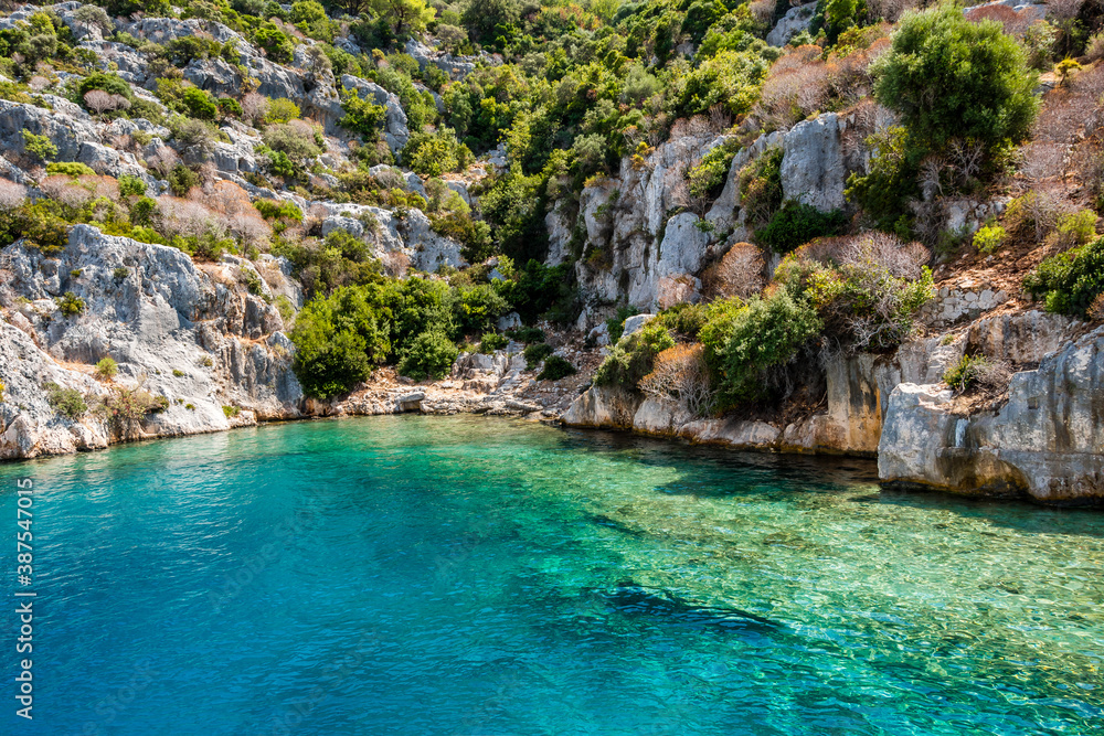 Simena sunken city in Kekova Island