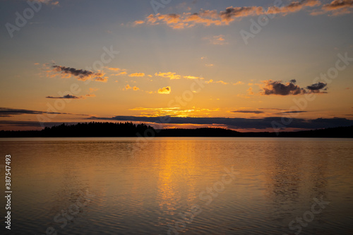 Sunset on Lake Yngen  Sweden