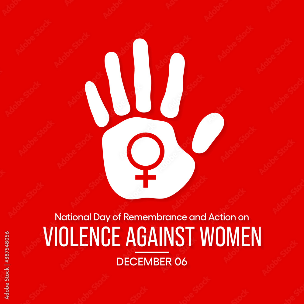The National Day of Remembrance and Action on Violence Against Women, also known informally as White Ribbon Day, is a day commemorated in Canada each December 6. Vector illustration design. The National Day of Remembrance and Action on Violence Against Women, also known informally as White Ribbon Day, is a day commemorated in Canada each December 6. Vector illustration design.
