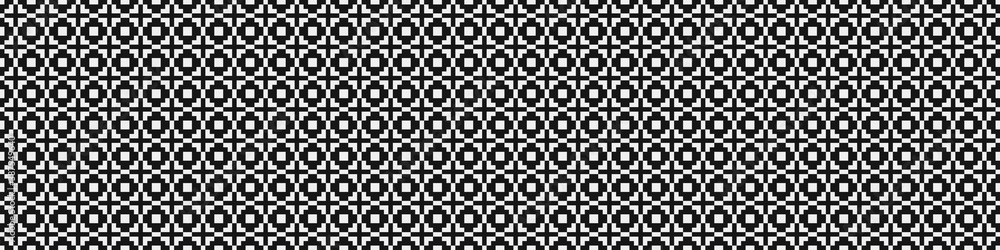 Fototapeta premium Abstract Cross Pattern Dots Logo generative computational art illustration