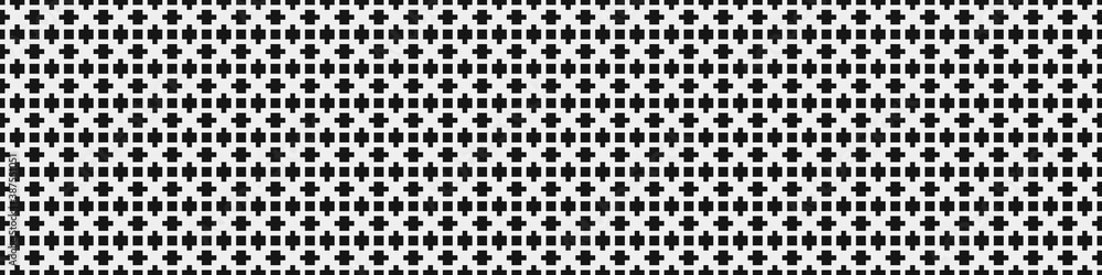 Fototapeta premium Abstract Cross Pattern Dots Logo generative computational art illustration