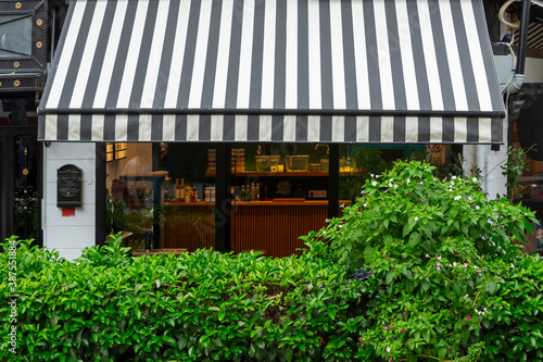 Photography front view coffee shop background