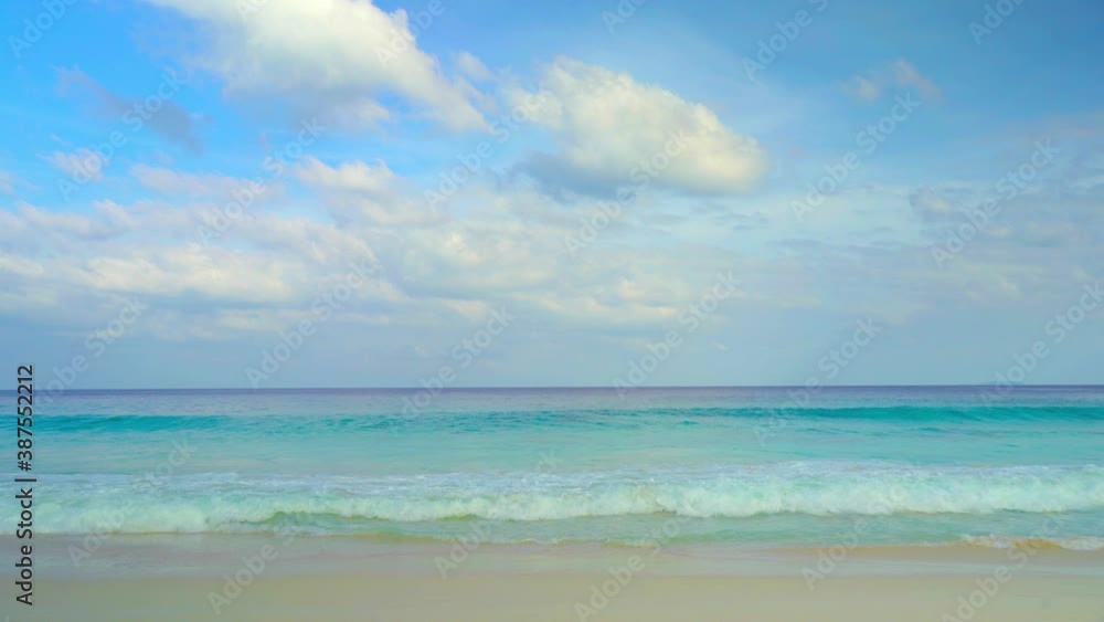 Beautiful beach on the ocean with blue sky Beautiful beach on the ocean with blue sky