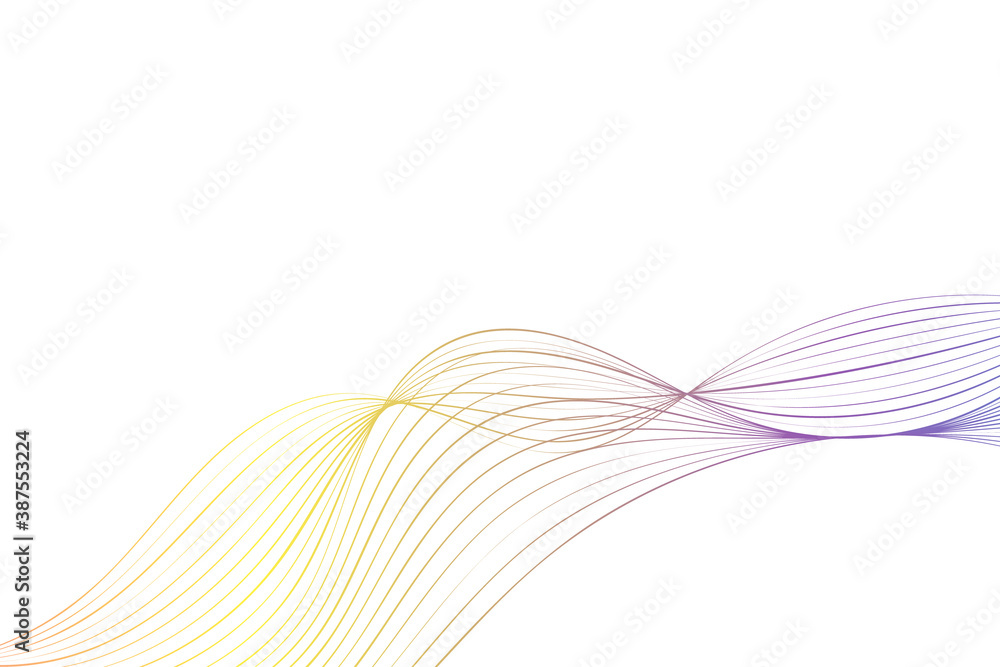 Fototapeta premium Colorful Wave Lines Pattern Abstract Background. Vector