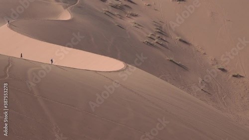 Namibia. Trekking famous sand dune 
