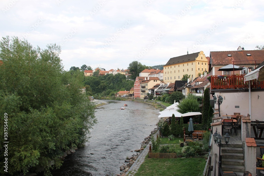 river in the city of Cesky Krumlov