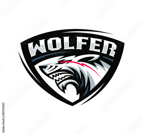 wolf logo gaming illustration - Vector