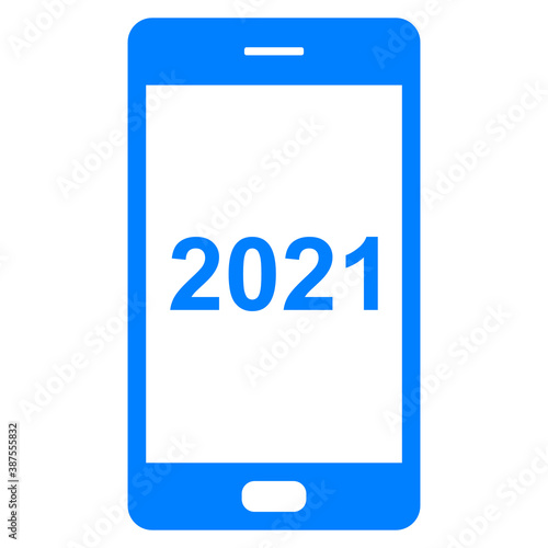 Jahr 2021 und Smartphone