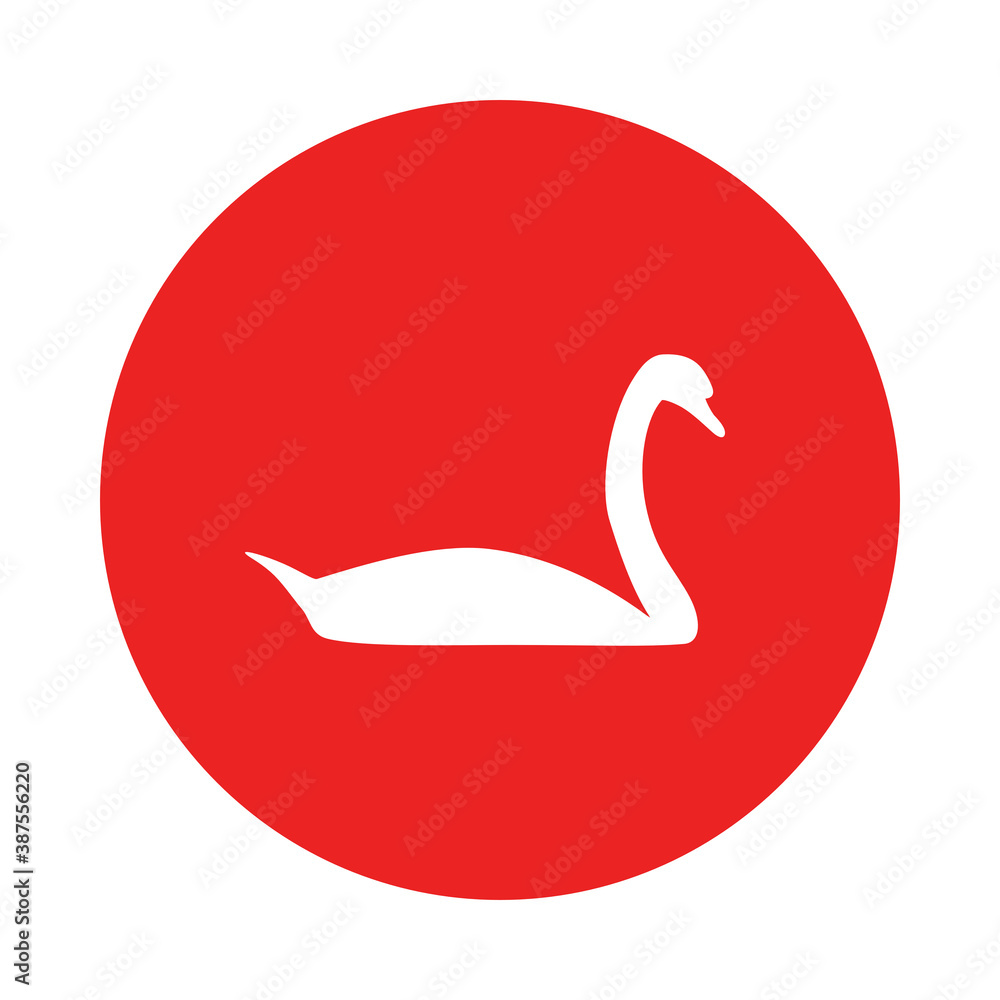 Fototapeta premium Schwan und Kreis