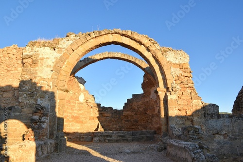 Remains of a church in the ancient Visigothic city of Recópolis, Guadalajara. photo