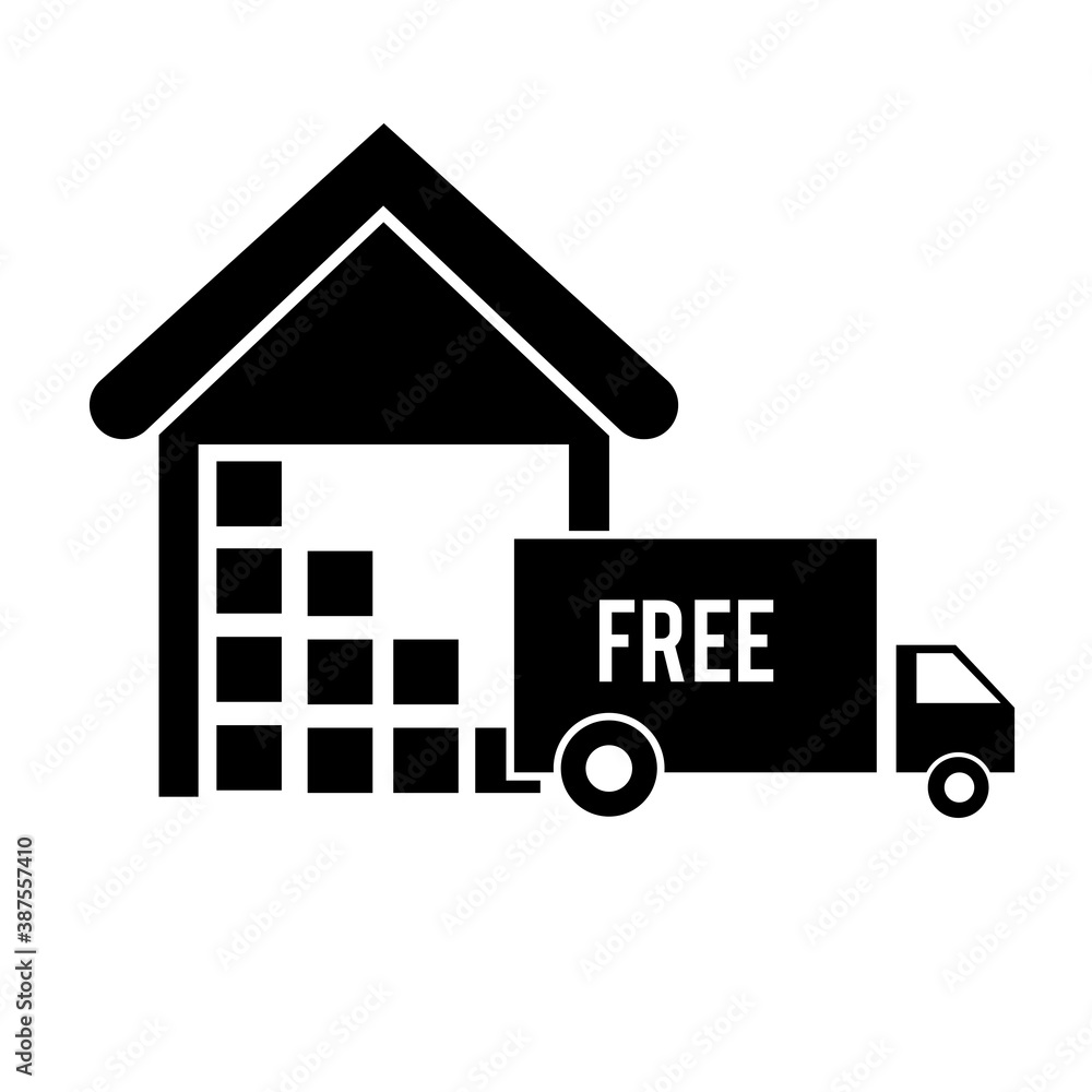 Free shipping illustration on white background Free shipping illustration on white background