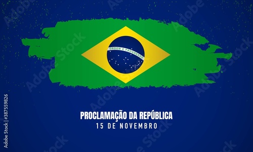 Brazil Republic Day Background. Vector Illustration.