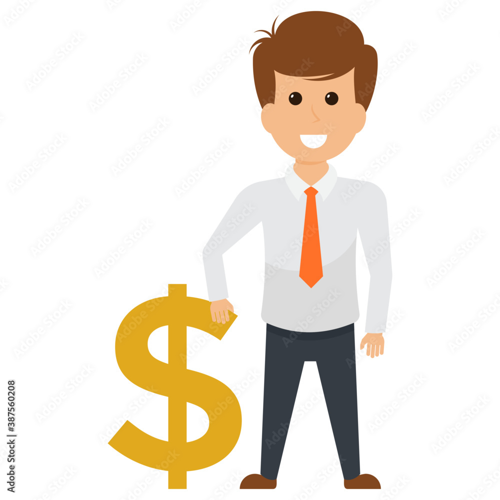 An employer is happy with the lots of money showing the gained profit concept.
An employer is happy with the lots of money showing the gained profit concept.