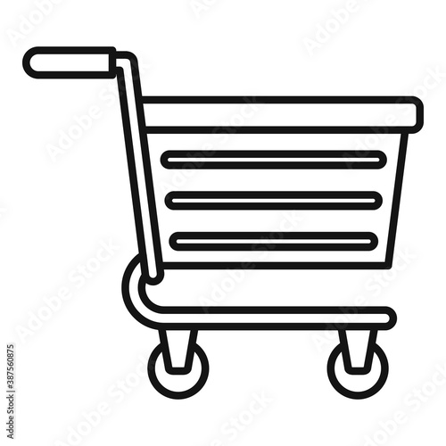 Purchase cart icon, outline style