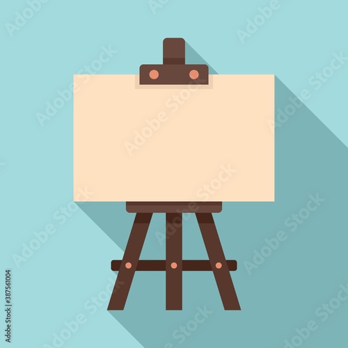 Education easel icon, flat style