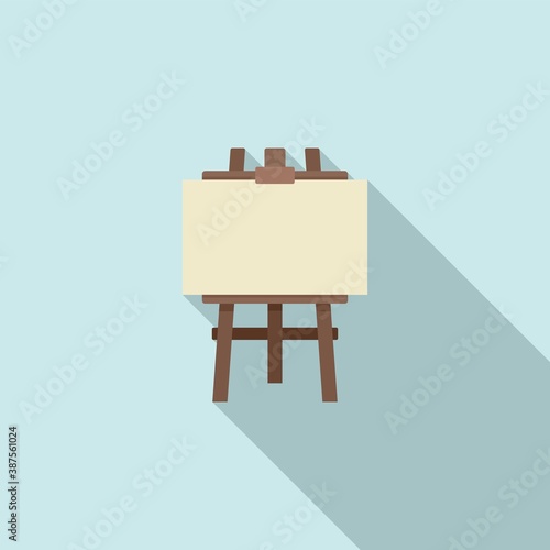 Artist easel icon, flat style