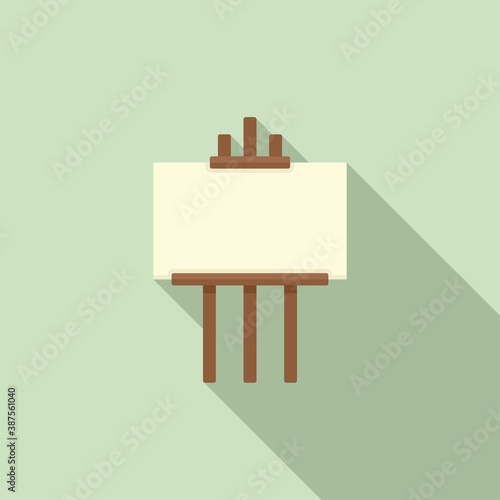 Exhibition easel icon, flat style