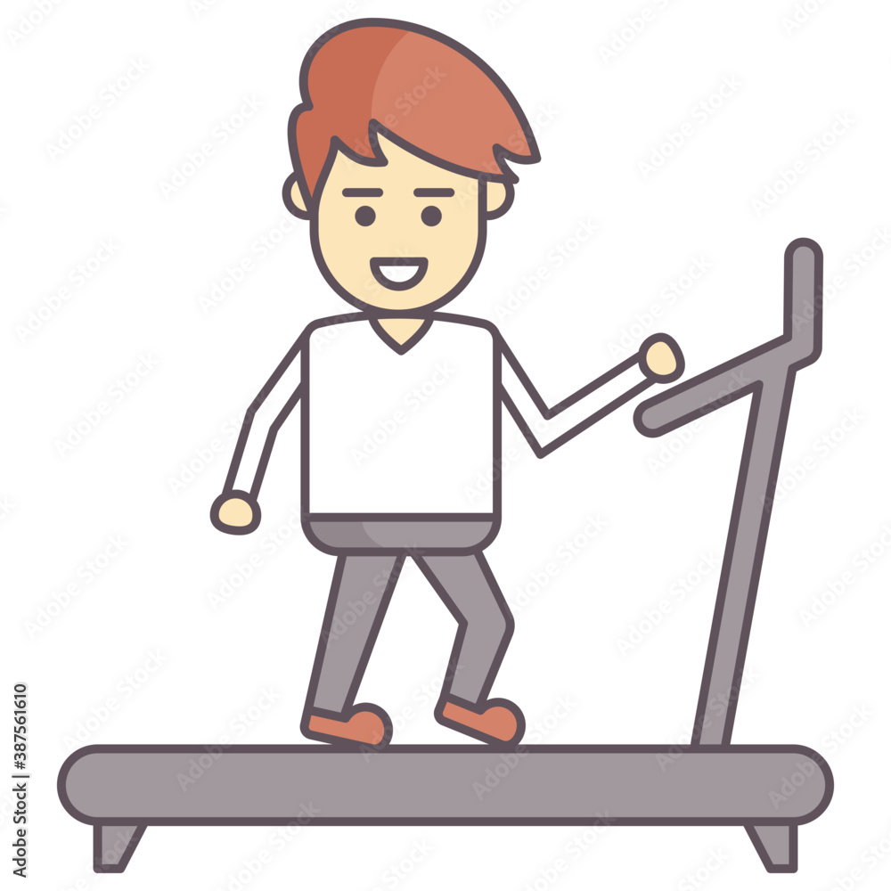 
A man on treadmill 
