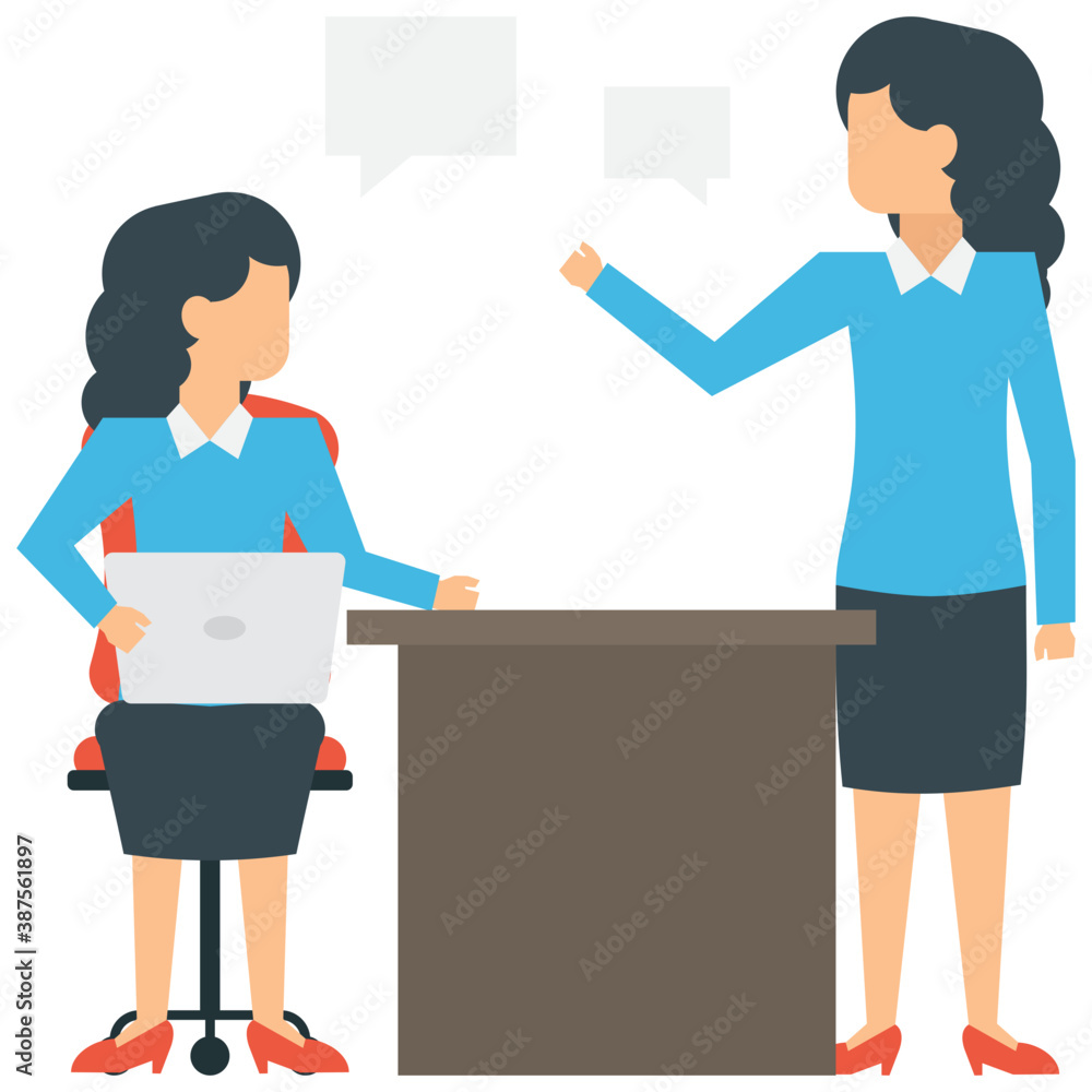 Two office persons sitting on a table near projector planning goals
Two office persons sitting on a table near projector planning goals
