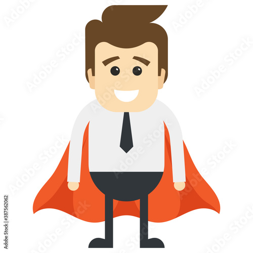 
A well suited businessman in super cloak showing exceptional managerial propensity
