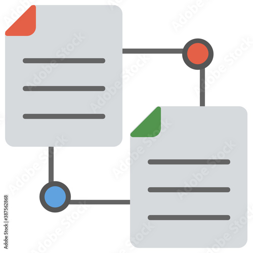 
Folders connected with arrows in between symbolising file exchange
