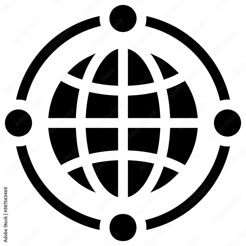 Globe with connections symbolising global network
Globe with connections symbolising global network
