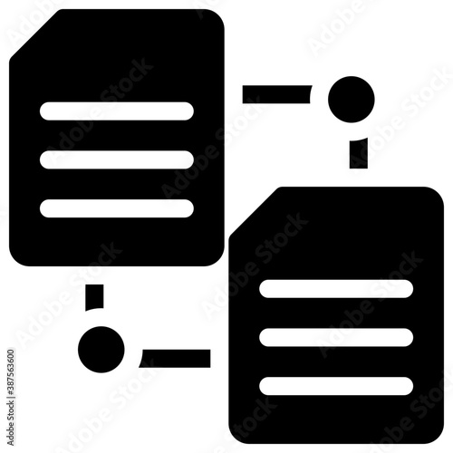 
Folders connected with arrows in between symbolising file exchange
