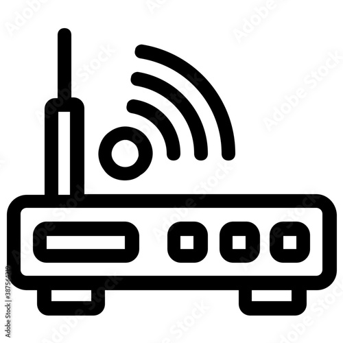 
An access point device with signals, wifi router
