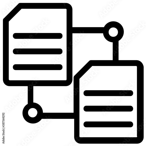 
Folders connected with arrows in between symbolising file exchange
