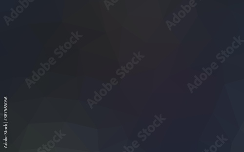 Dark BLUE vector shining triangular template.